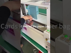 Os cartões atingiram o saco de papel.