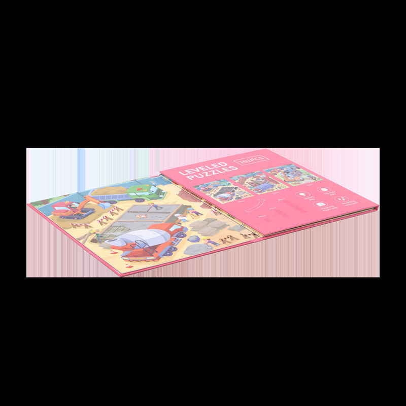 Divertidos quebra-cabeças Jogar cartas com desenho colorido de puzzles de volta