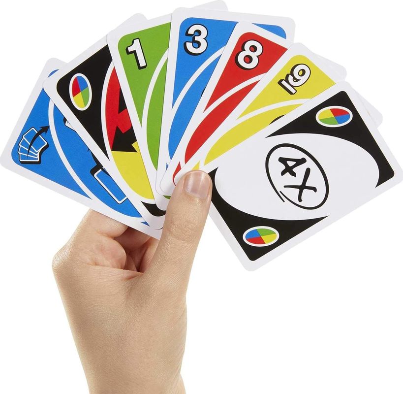 Padrão de quebra-cabeça colorido Jogos de cartas Finitura lisa Deck com King Queen Jack Face Cards