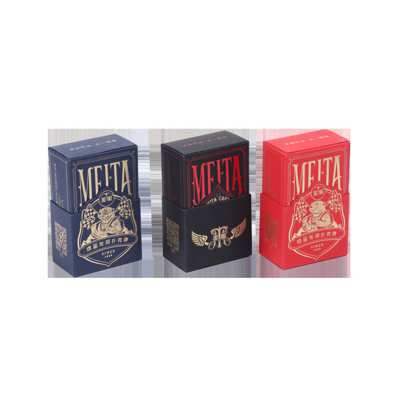 Cartões de jogo de acabamento maçônico quadrado personalizado com bordas coloridas