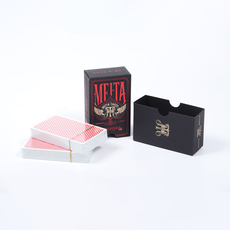 Cartões de jogo de acabamento maçônico quadrado personalizado com bordas coloridas