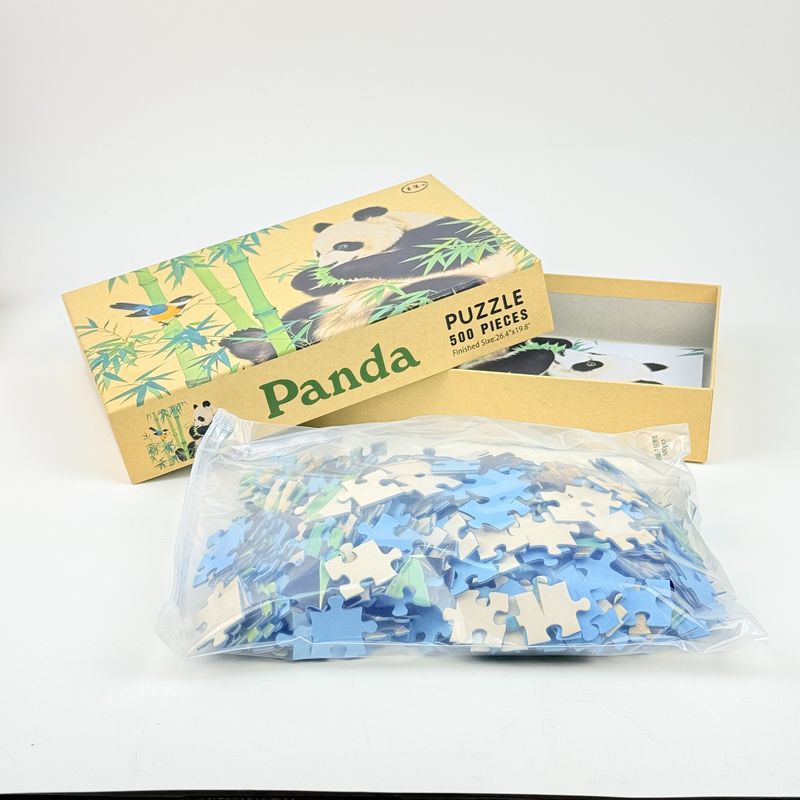Puzzles de cartão brilhantes e coloridos para diversão familiar em ambientes internos