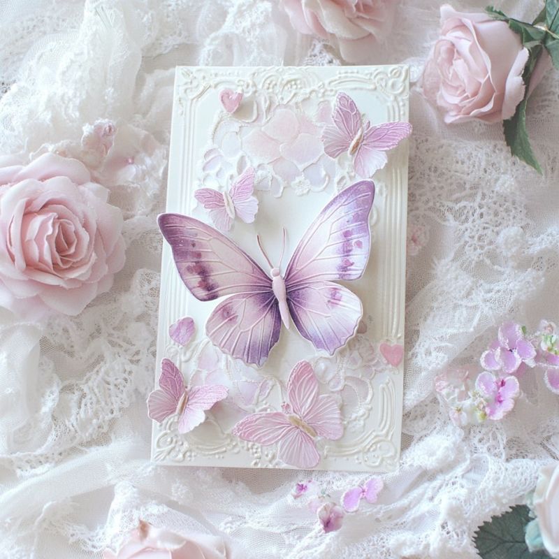 Belas flores 3D para mãe ou família Notas de agradecimento Avançadas Cartões de novo design com interior em branco para mensagens personalizadas