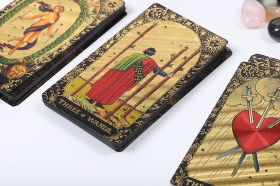 Cartões de jogo de plástico personalizados com tema de tarô